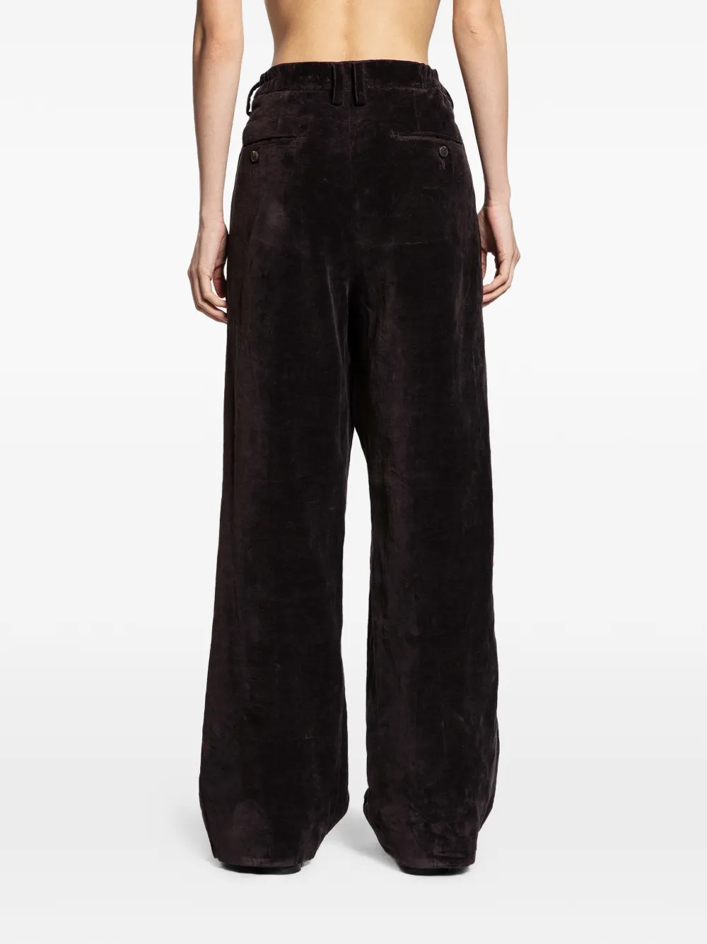  Ziggy Chen Pleated Wide-leg Trousers - Black 