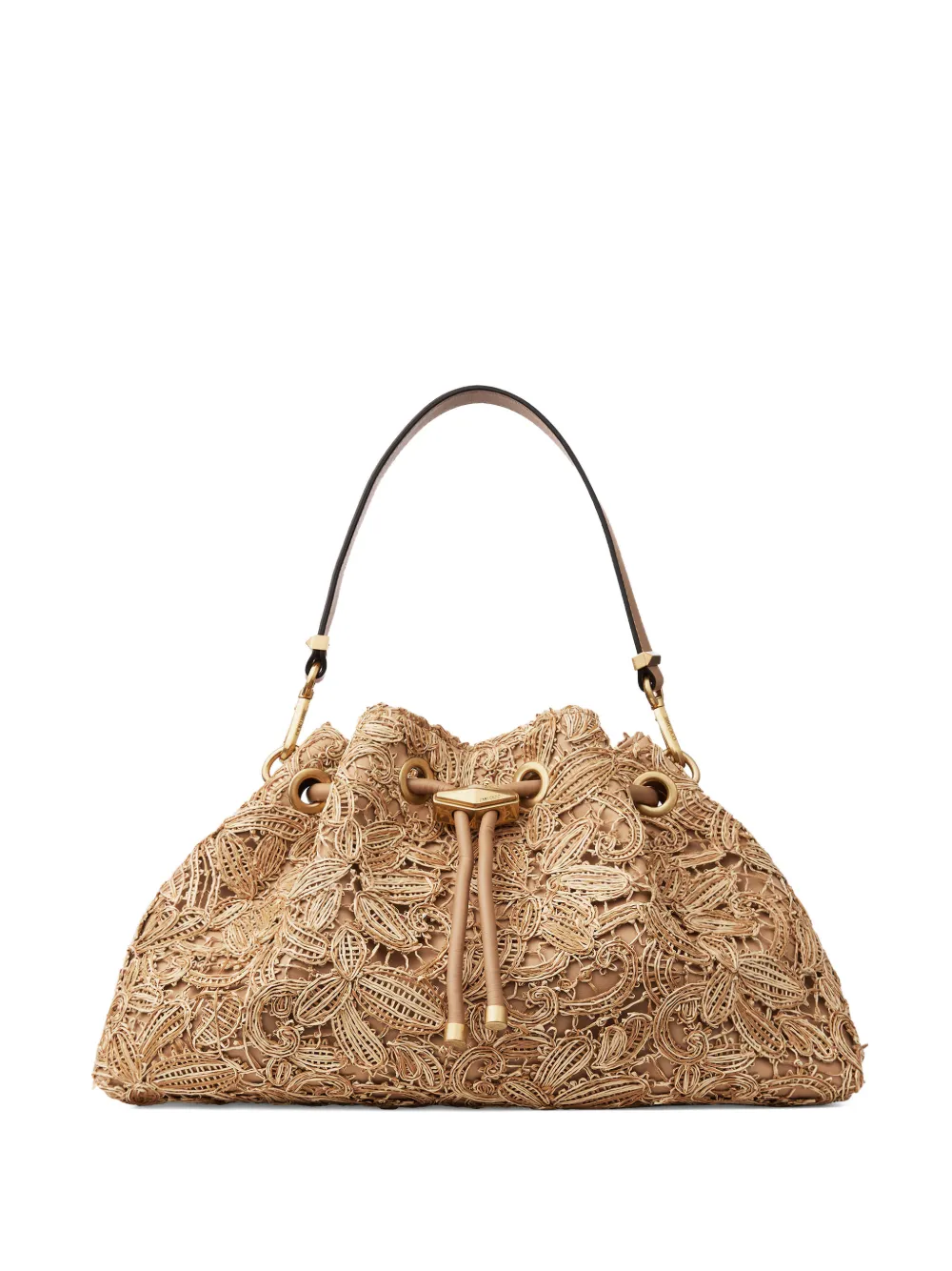 Jimmy Choo Borsa a secchiello Bon Bon a fiori - Toni neutri