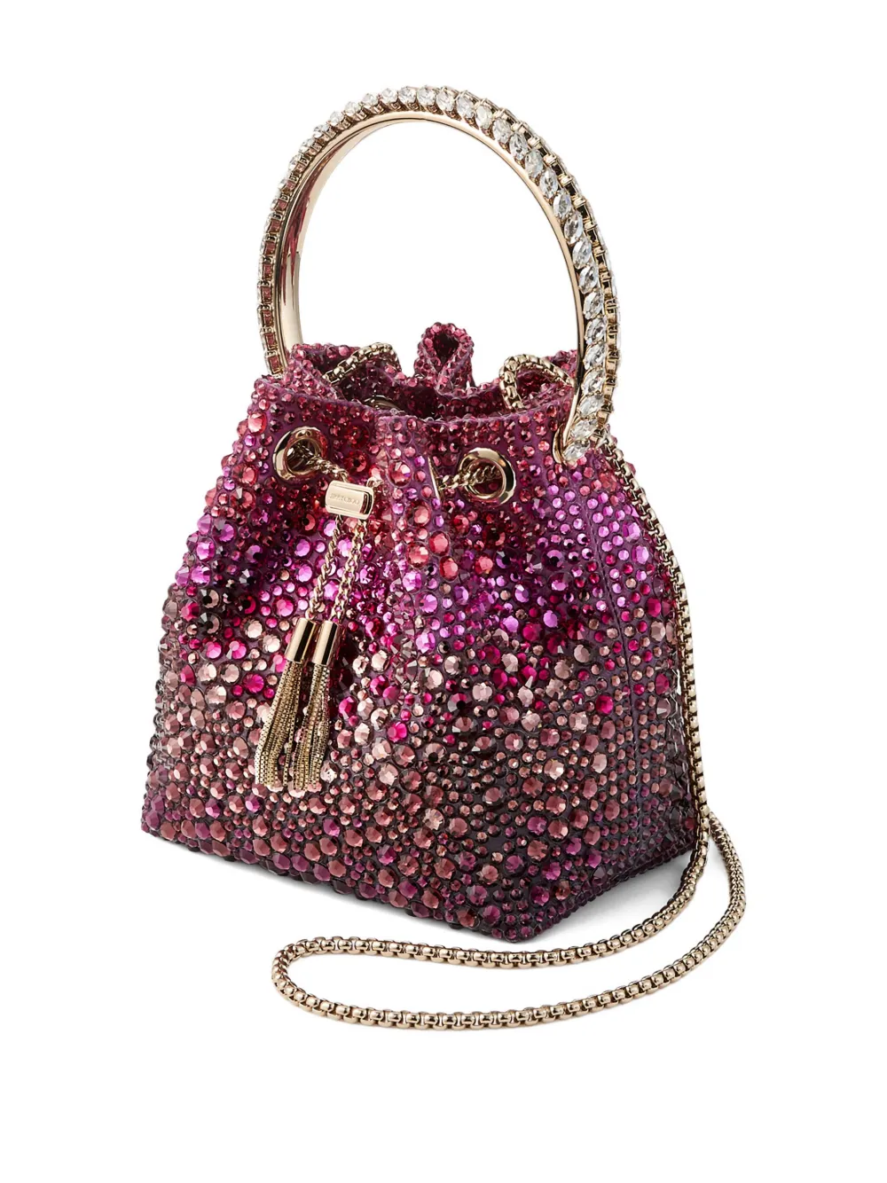 Jimmy Choo Bon bucket-tas verfraaid met kristallen Roze