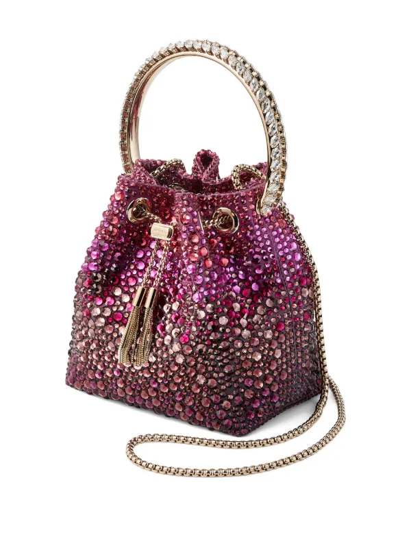Jimmy Choo Bon Bon crystal-embellished Mini Bag | Pink | FARFETCH