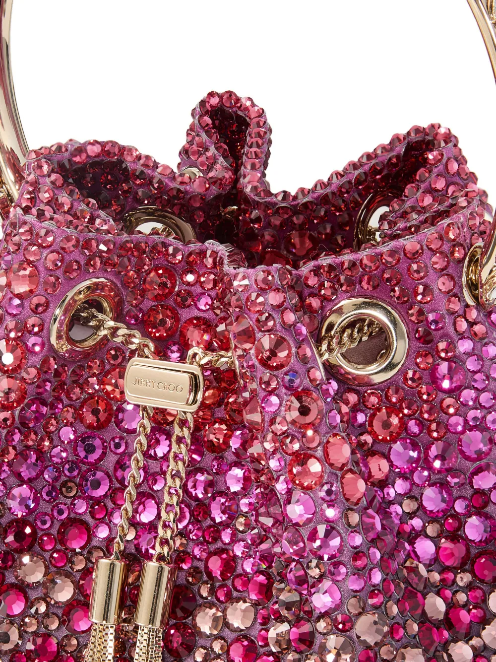 Jimmy Choo Bon bucket-tas verfraaid met kristallen Roze
