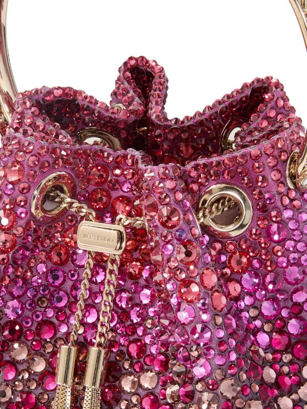 Jimmy Choo Bon Bon crystal-embellished Mini Bag | Pink | FARFETCH