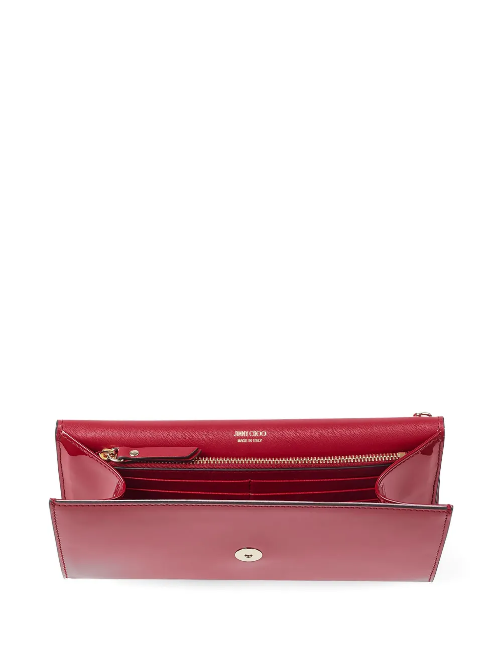  Jimmy Choo Emmie Logo-debossed Clutch Bag - Red 