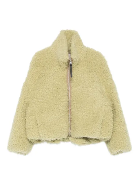 Tela chamarra texturizada con cierre