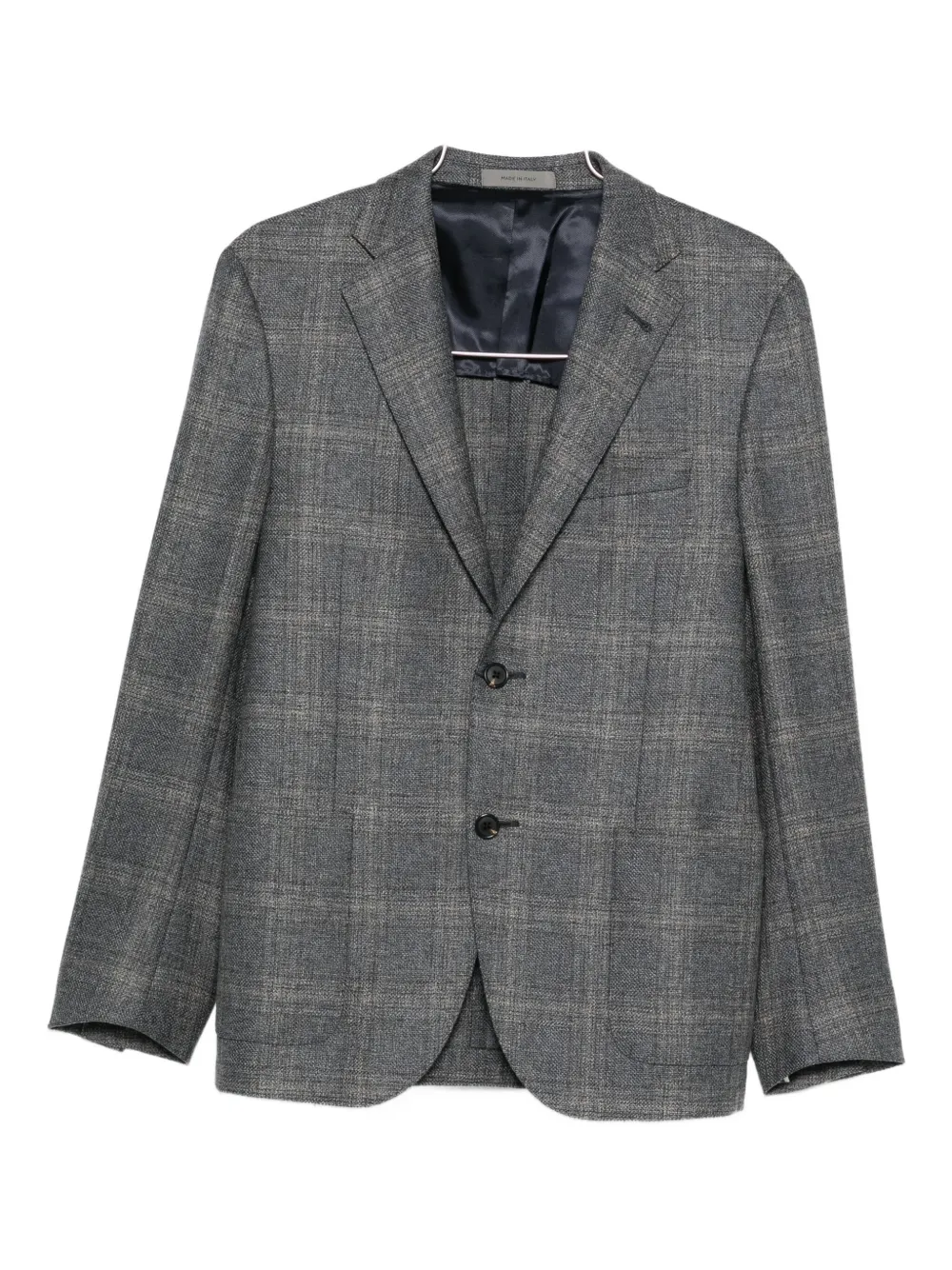 Corneliani checked single-breasted blazer | gris | Image 1