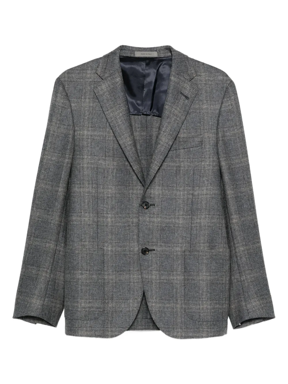 Corneliani checked single-breasted blazer | gris | Image 1