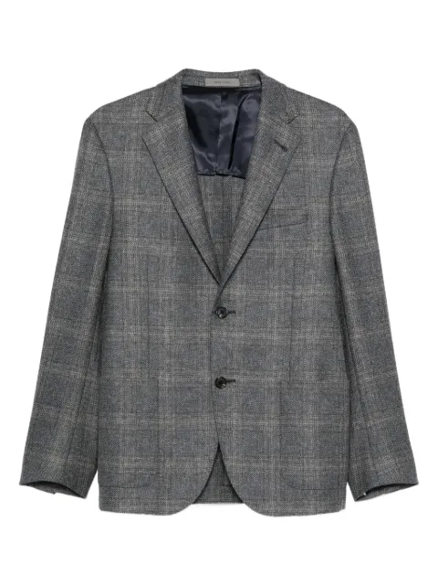 Corneliani checked single-breasted blazer