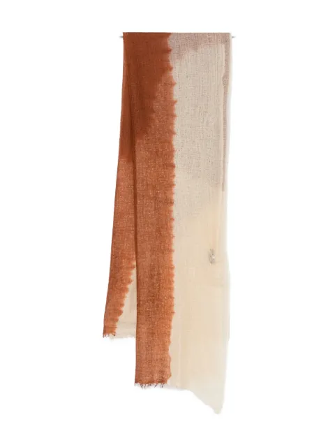 Suzusan dip-dye fringed scarf