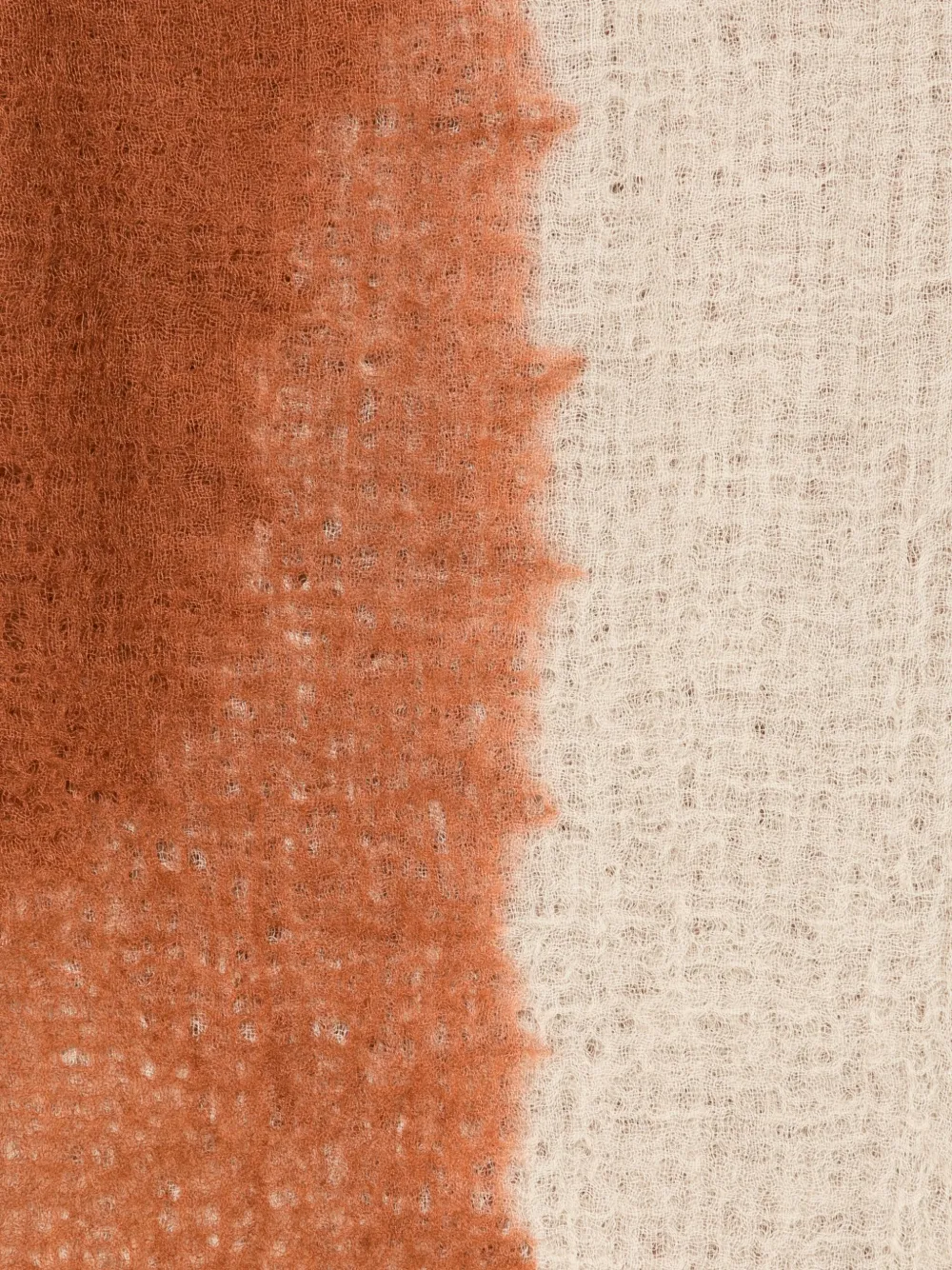Suzusan Dip-dye Fringed Scarf In Brown