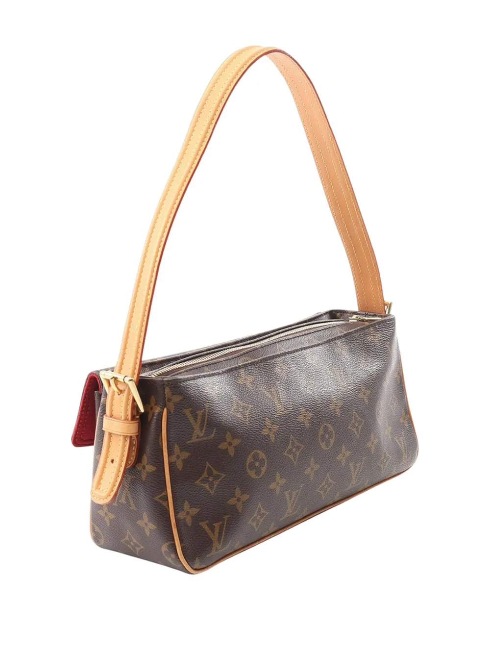 Pre-owned Louis Vuitton 2005 Monogram Viva Cite Mm Shoulder Bag In Brown