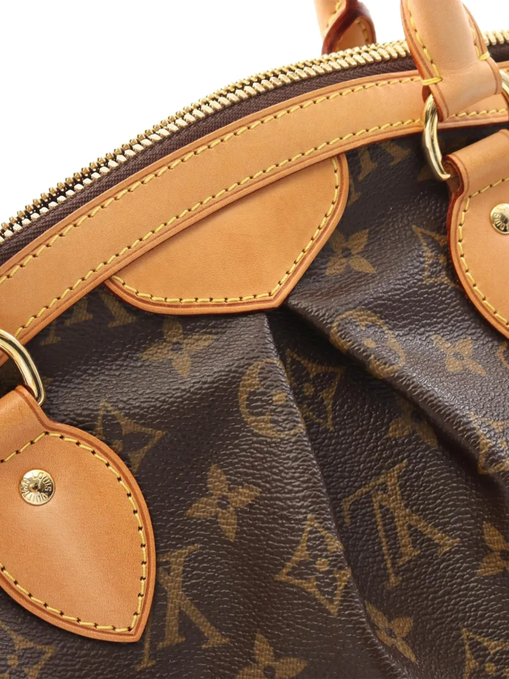 Pre-owned Louis Vuitton 2010 Monogram Tivoli Pm Handbag In Brown
