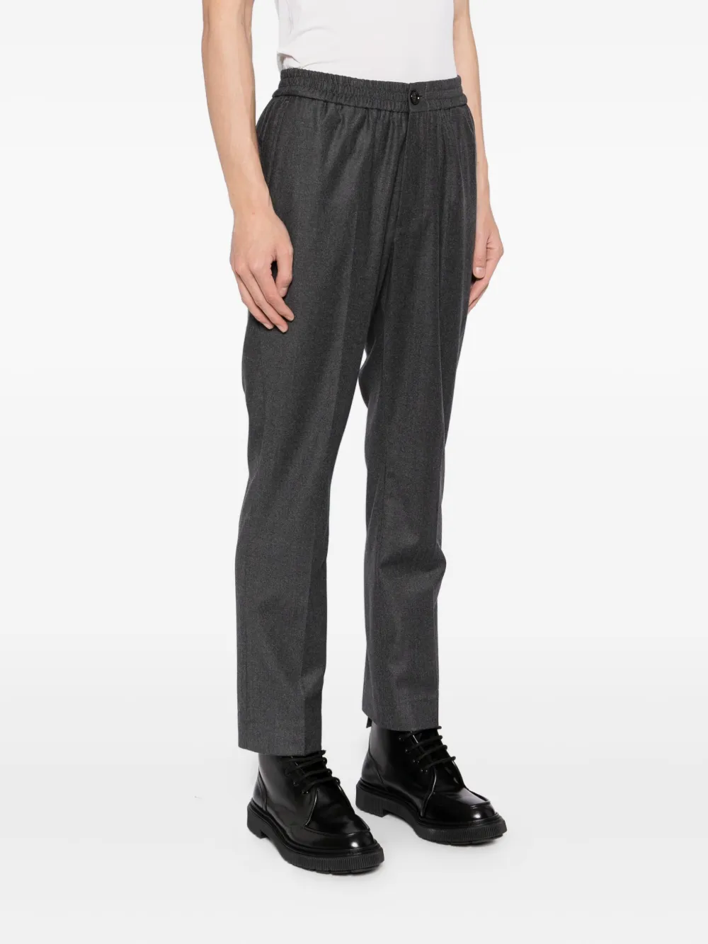 Ami Alexandre Mattiussi Wool Trousers In Gray