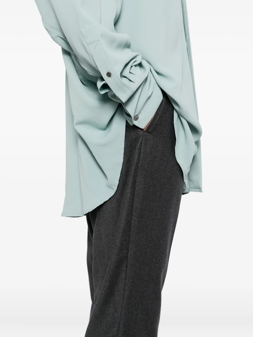 Ami Alexandre Mattiussi Wool Trousers In Gray