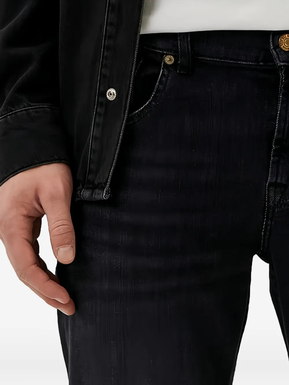 7 For All Mankind Jeans met toelopende pijpen Zwart