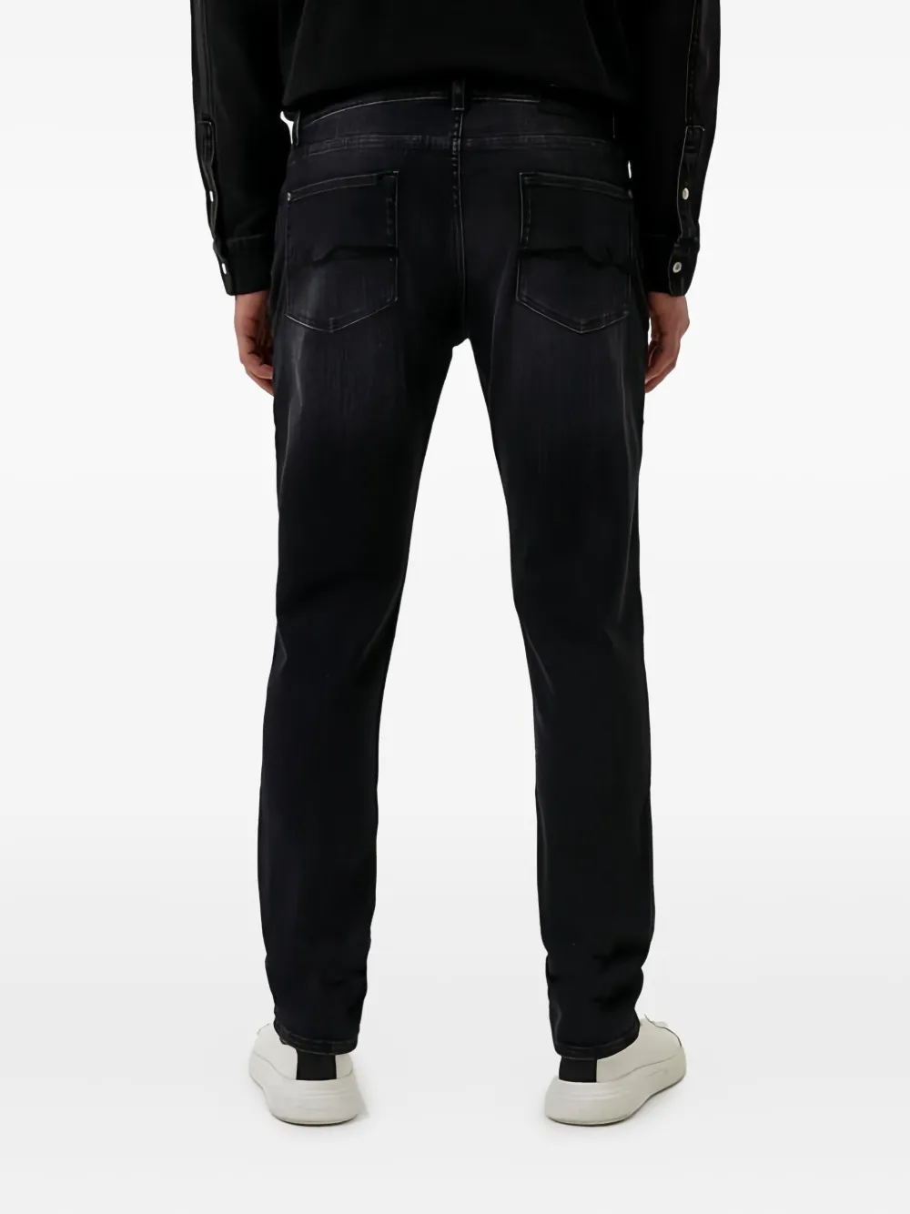 7 For All Mankind Jeans met toelopende pijpen Zwart