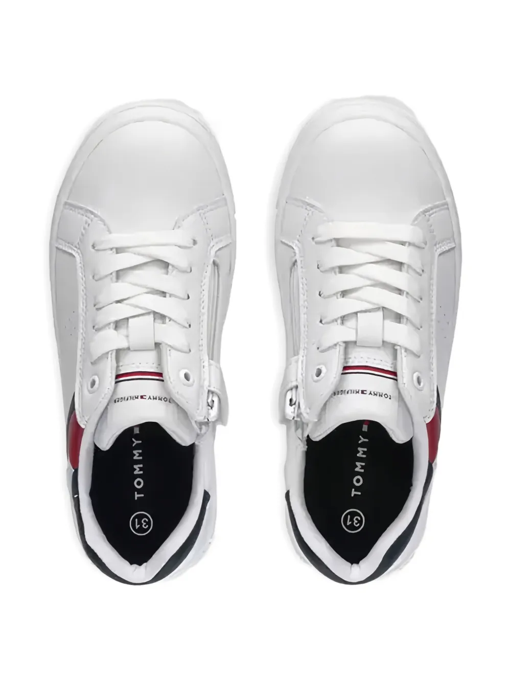 Tommy Hilfiger Junior Sneakers met gestreept detail Wit