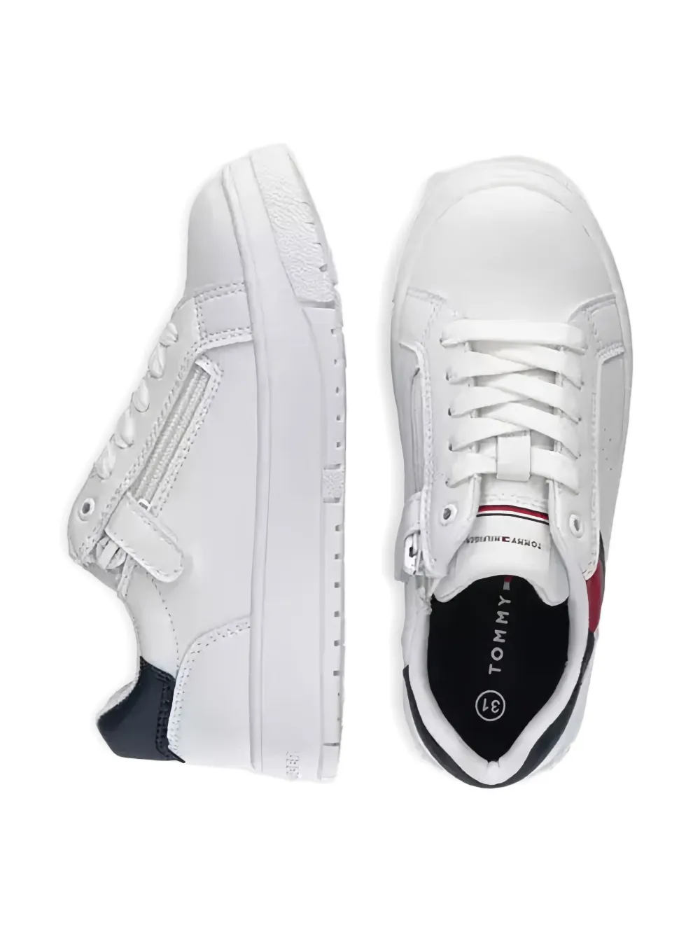 Tommy Hilfiger Junior Sneakers met gestreept detail Wit