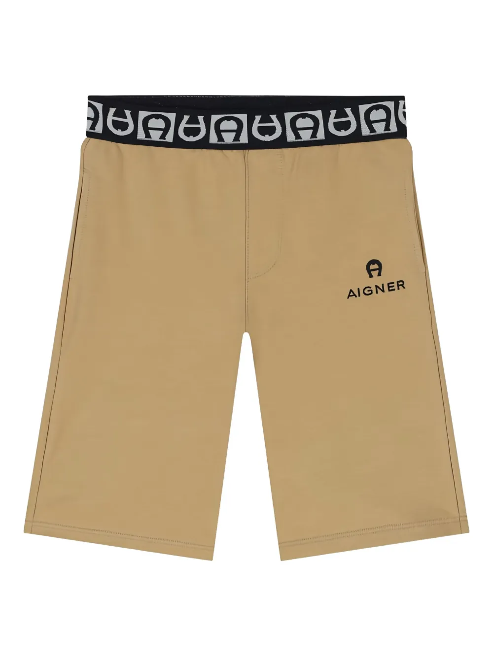 Aigner Kids Shorts con banda logata - Marrone