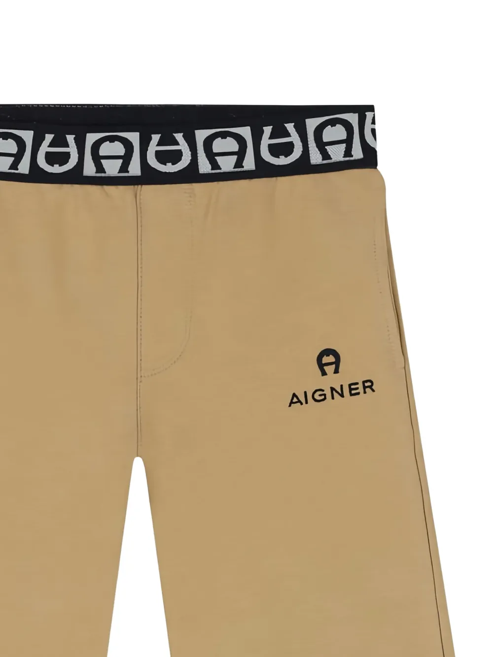 Aigner Kids Shorts met logoband Bruin