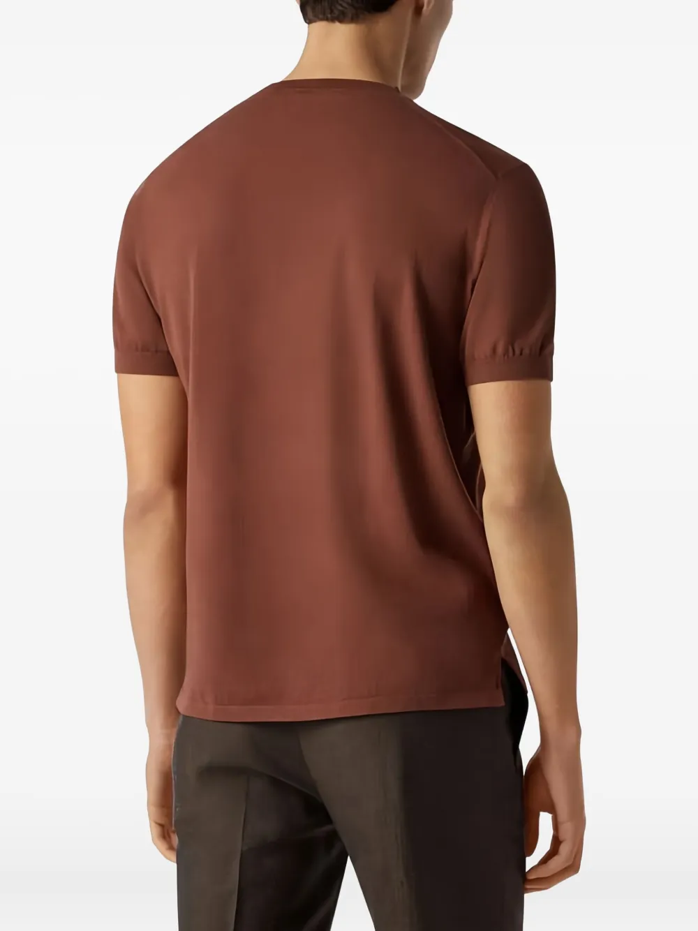 Corneliani T-shirt met ronde hals Bruin
