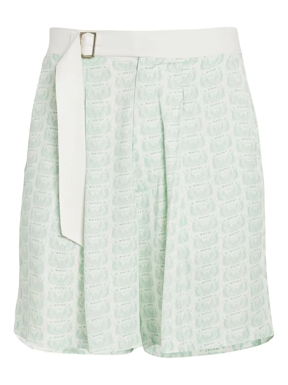Whyat Belt Pattern Shorts In Green