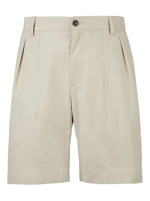 Sease pleated-front cotton shorts