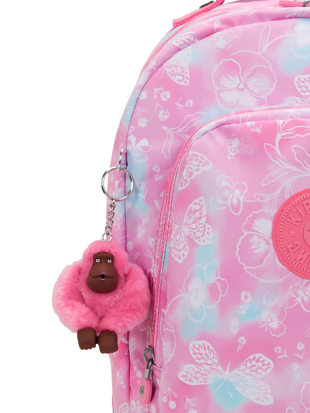 Kipling Floral-print Backpack In Pink