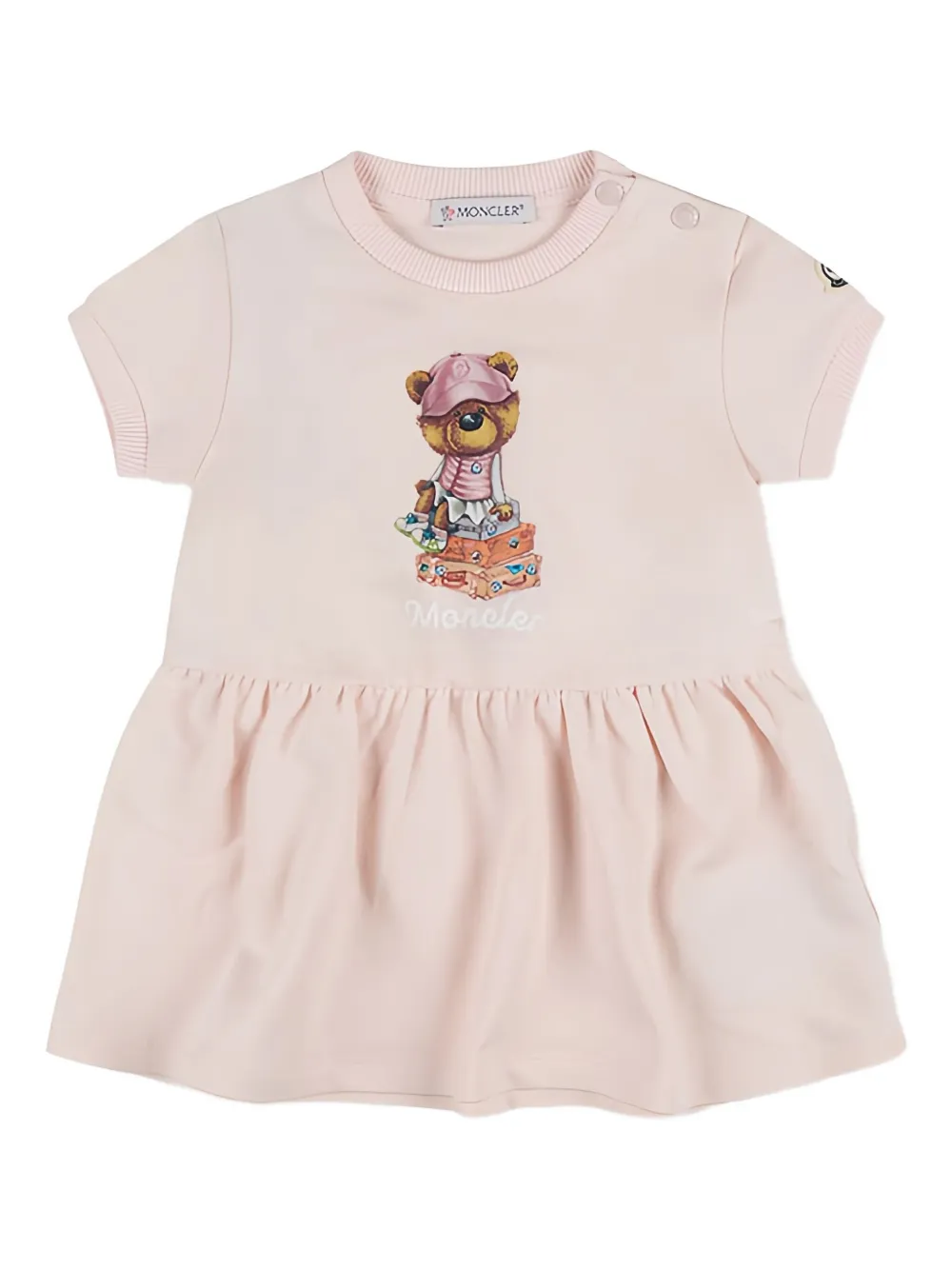 Moncler Enfant Jurk met print Roze