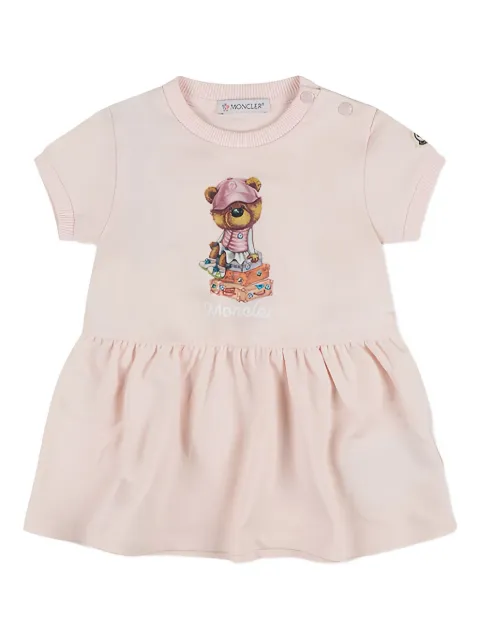 Moncler Enfant vestido con estampado gráfico