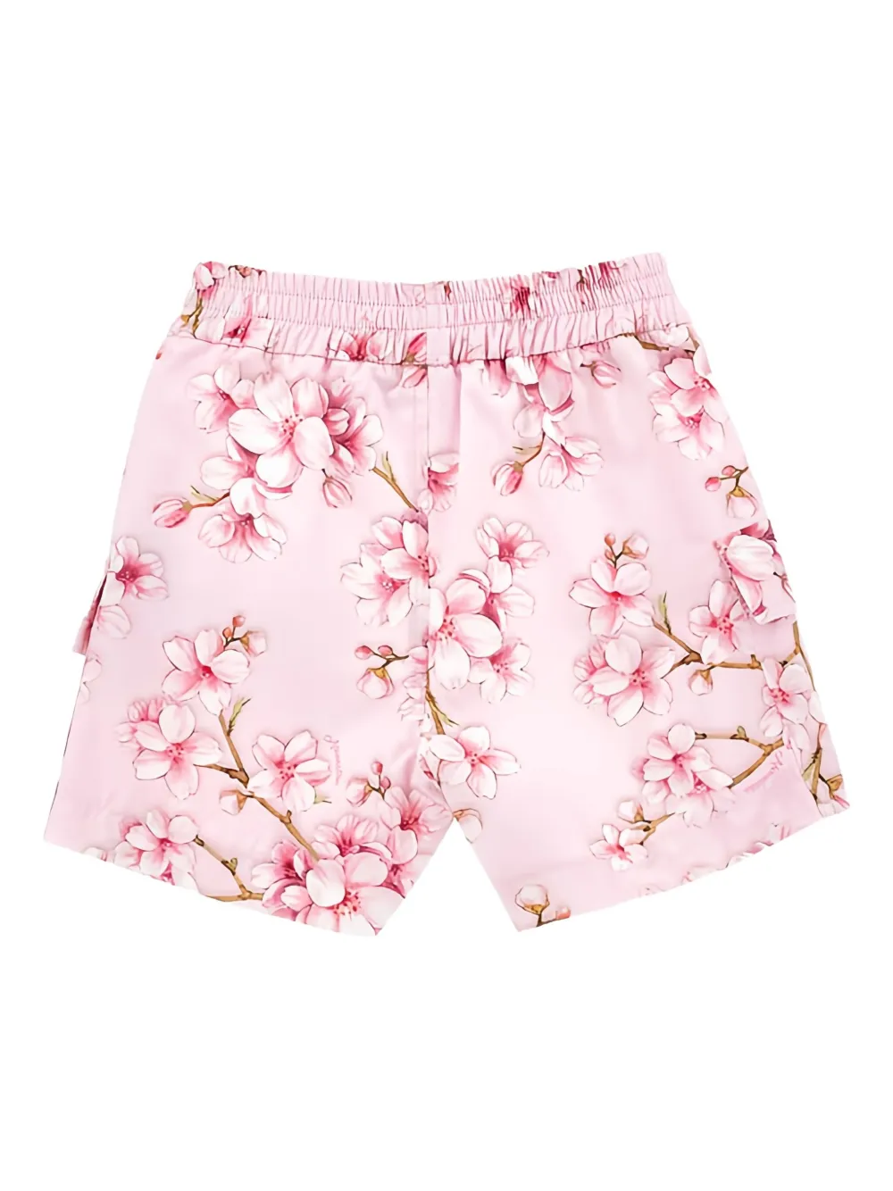 Monnalisa Shorts met bloemenprint en zak Roze