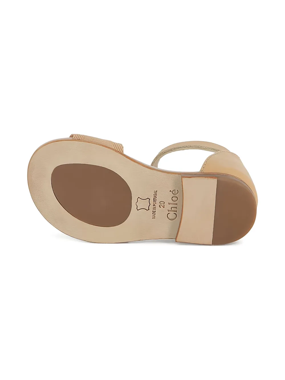 Chloé Kids Sandalen met logoprint Beige