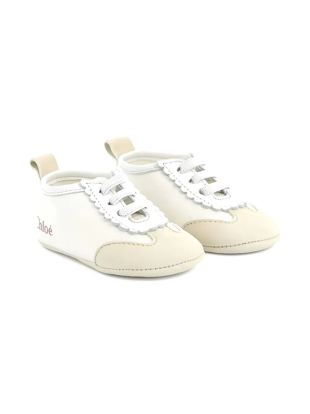 Chloé Logo-motif Sneakers In White