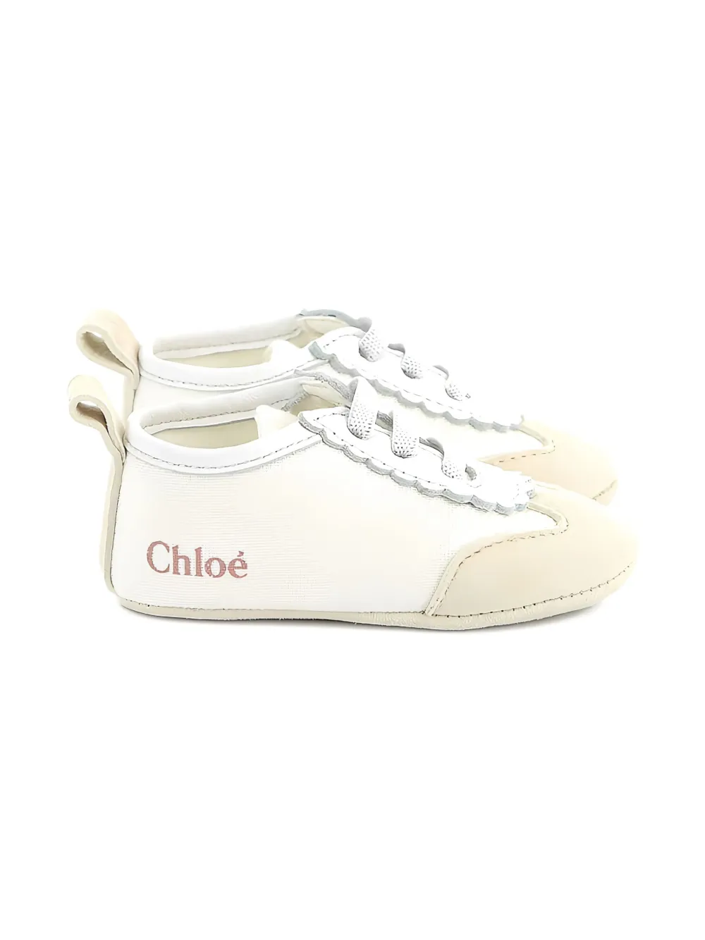 Chloé Logo-motif Sneakers In White