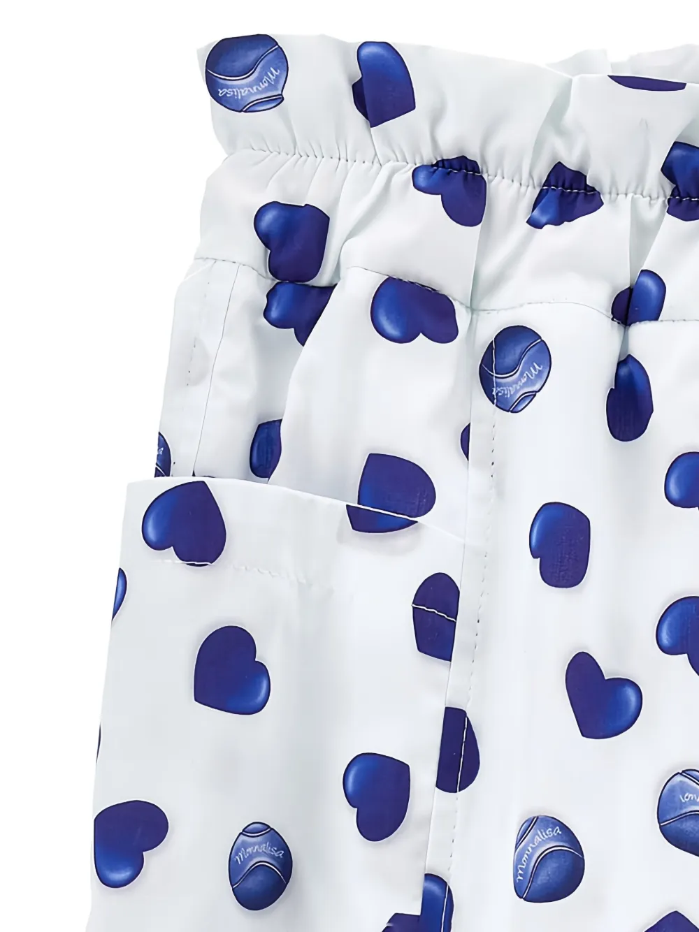 Monnalisa Broek met hartprint Wit