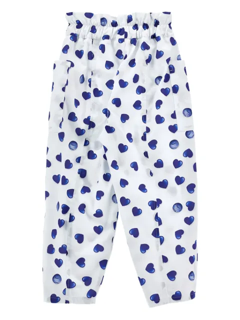 Monnalisa heart-print trousers