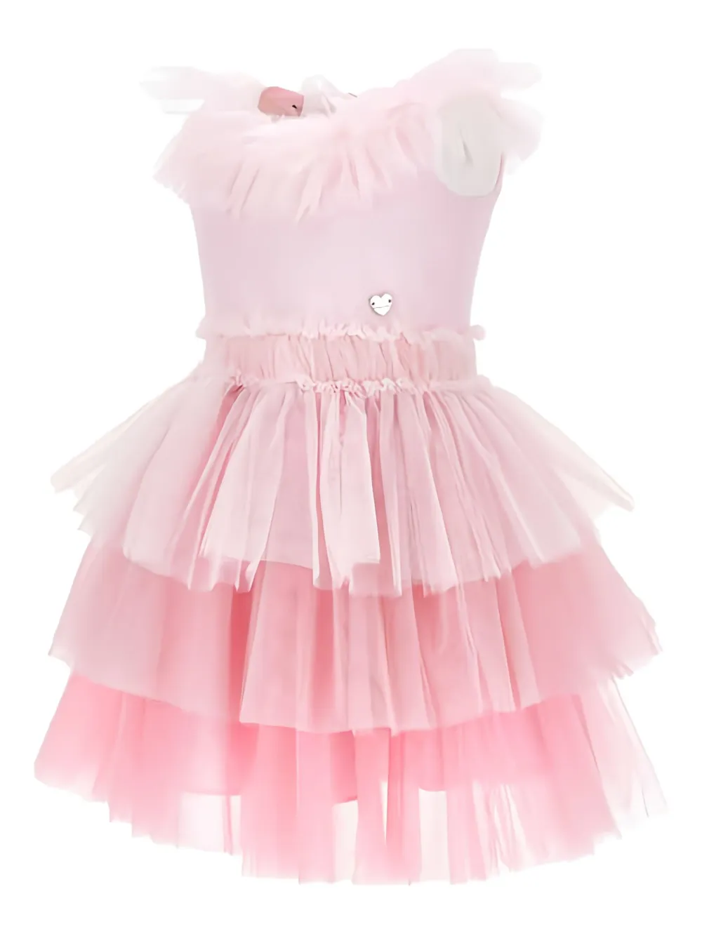 Monnalisa Jurk met ruches Roze