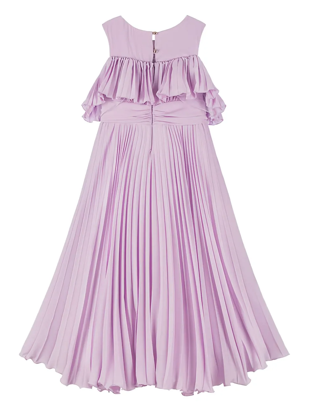 ELIE SAAB JUNIOR Geplooide jurk met ruches Paars