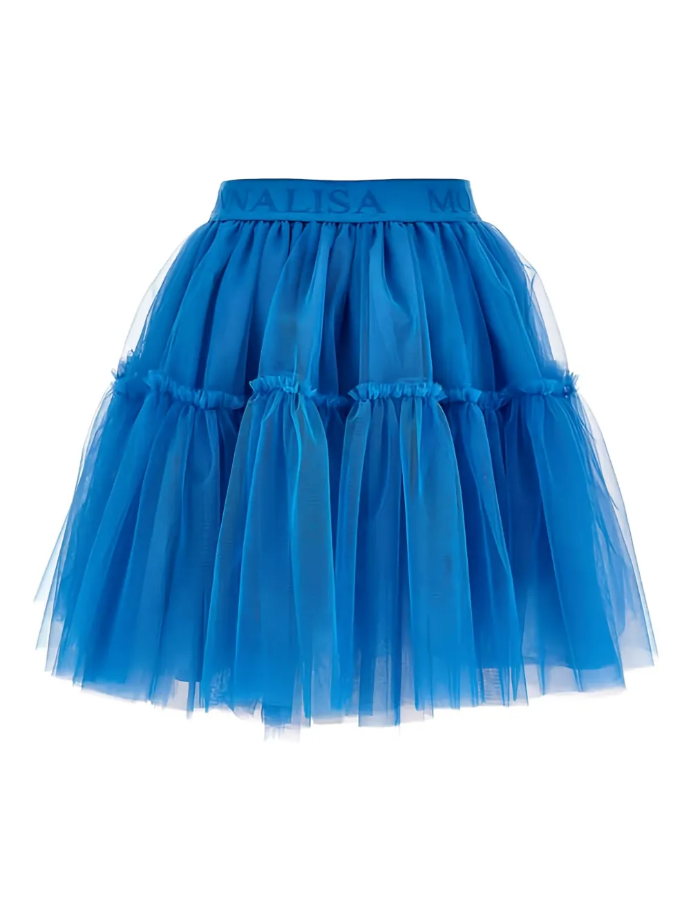 Monnalisa Tulen rok met ruches Blauw