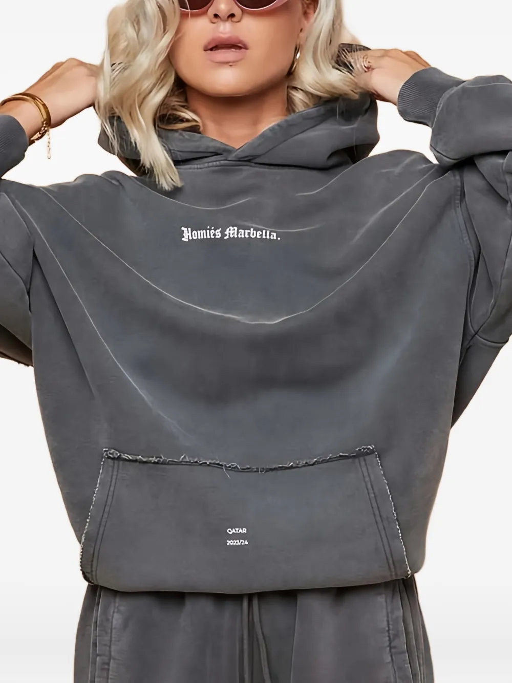 HOMIES MARBELLA Videogame katoenen hoodie Grijs