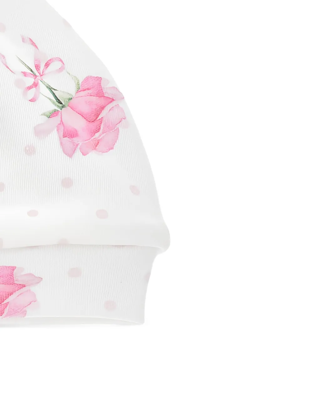 Monnalisa Hoed met stippen en bloemenprint Wit