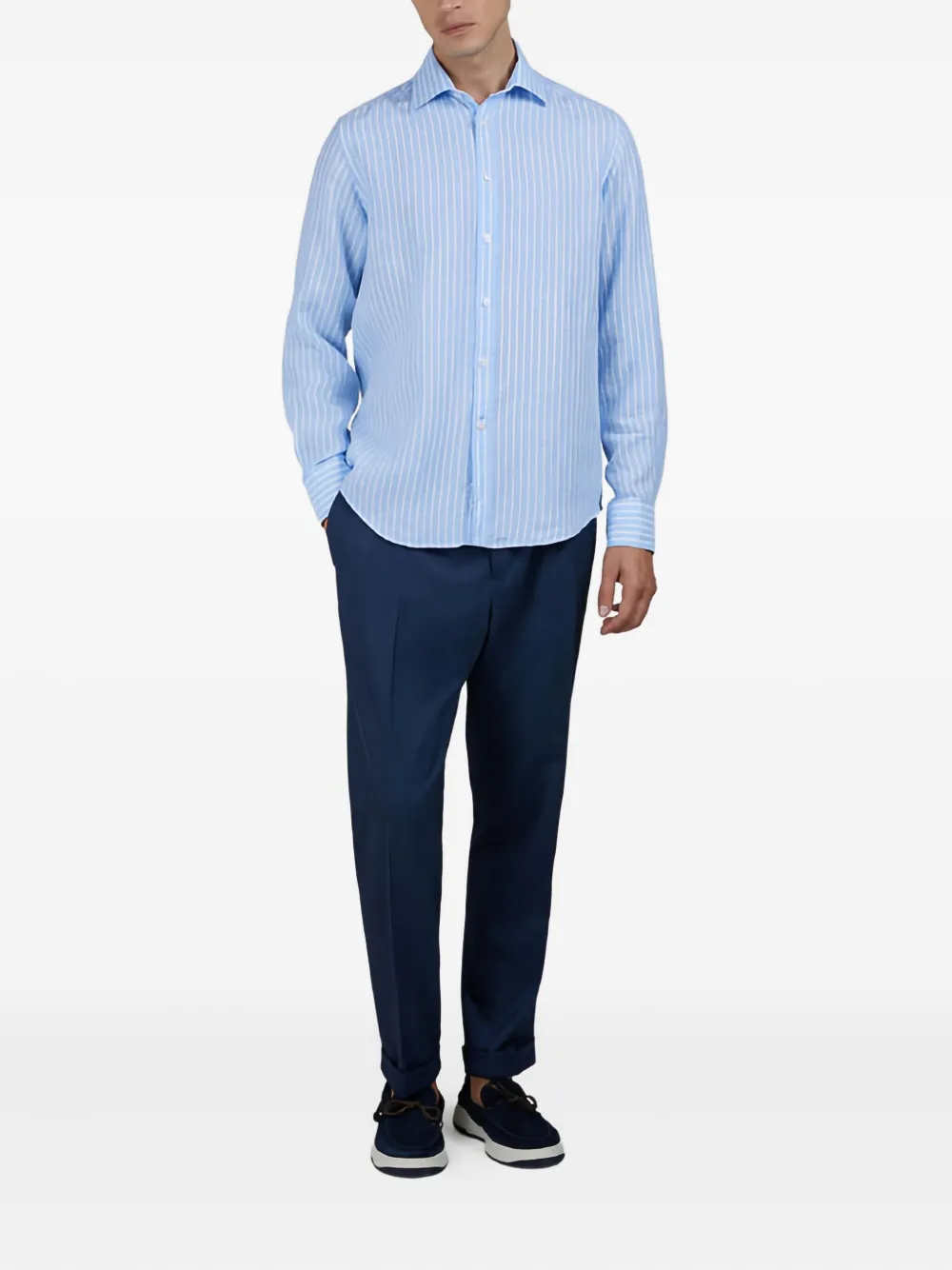Paul & Shark long-sleeve striped shirt - Blauw