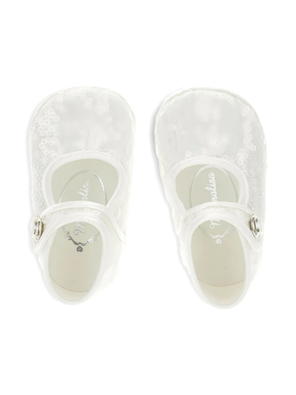 Monnalisa Sequin Embellished Ballerina In White