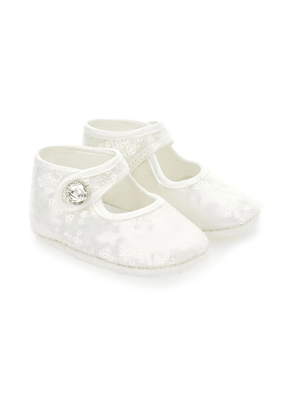 Monnalisa Sequin Embellished Ballerina In White