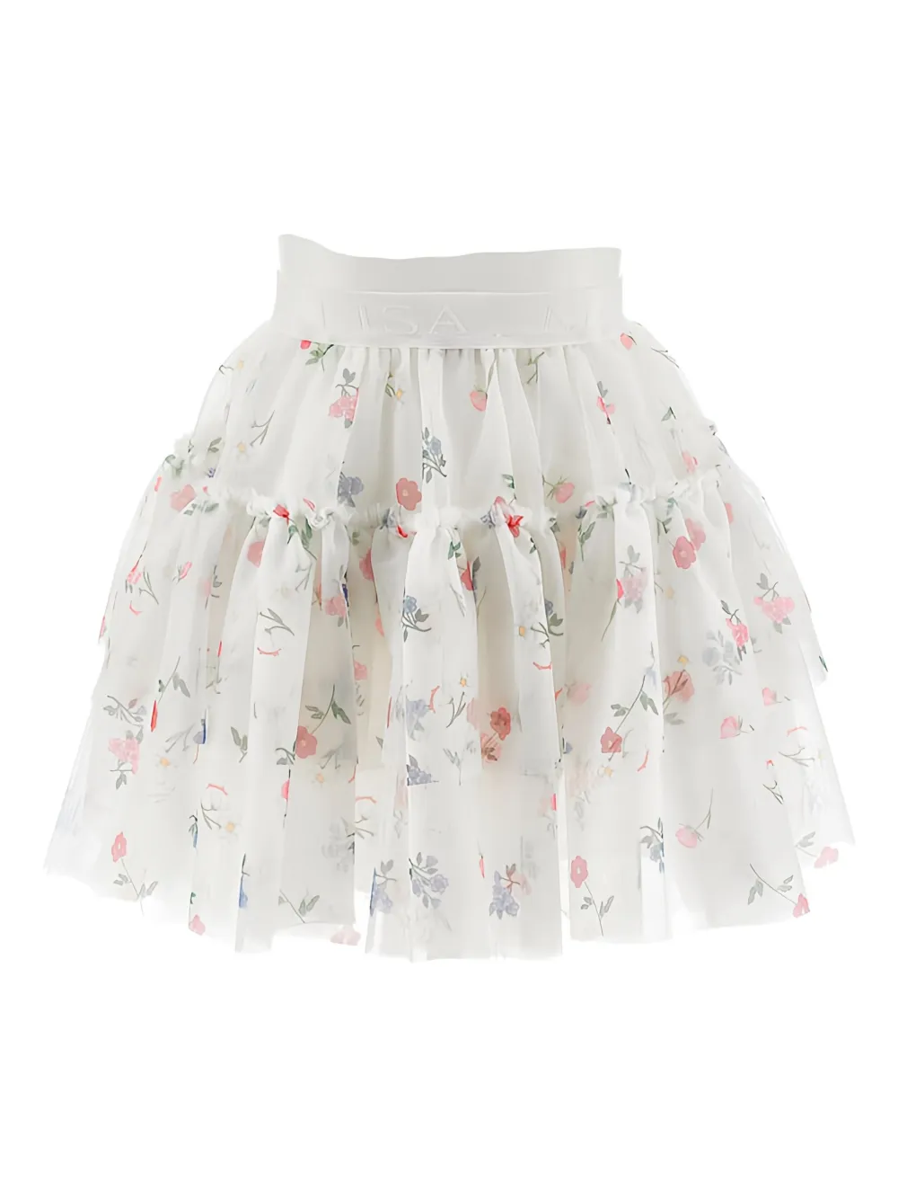 Monnalisa フローラル ラッフルスカート - ニュートラル Monnalisa フローラル ラッフルスカート - ニュートラル