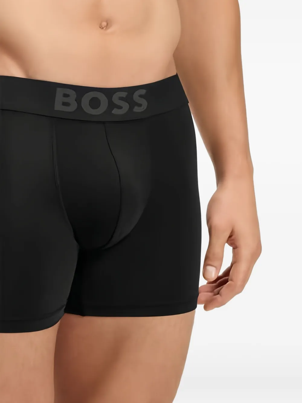 BOSS Drie boxershorts met logo Zwart