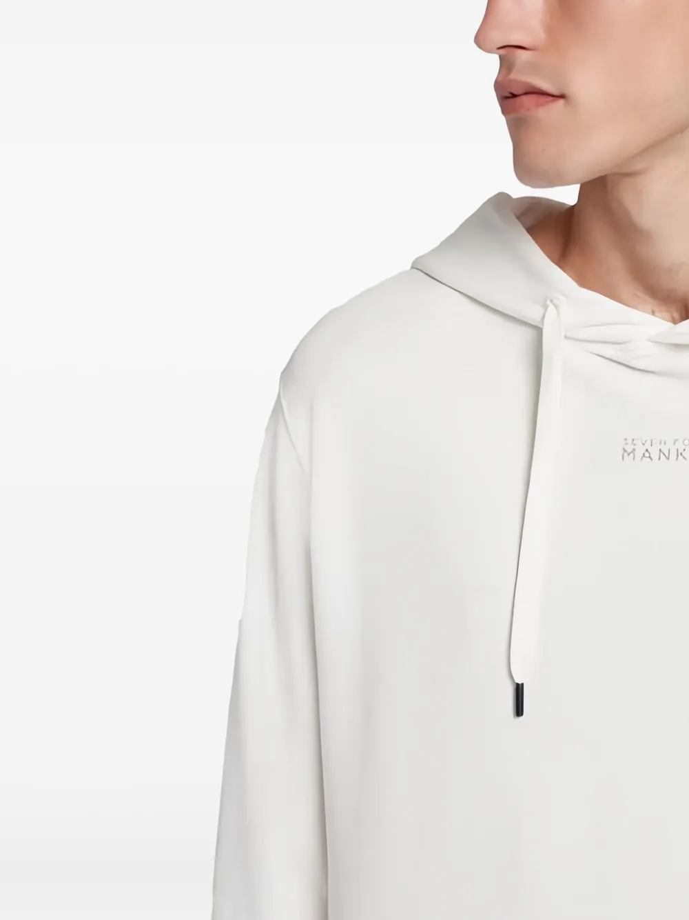 7 For All Mankind Hoodie met trekkoord Wit