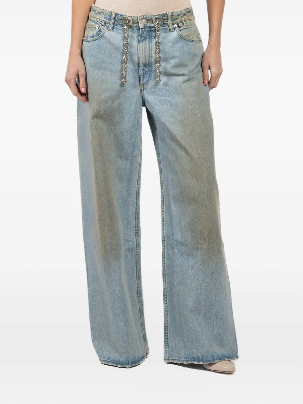 EZR chain-embellished jeans - Blu