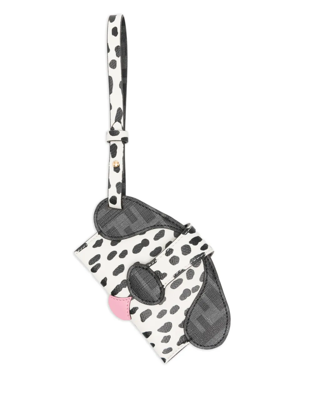Fendi Best Friends Forever Dog-head Strap Card Case In Multi
