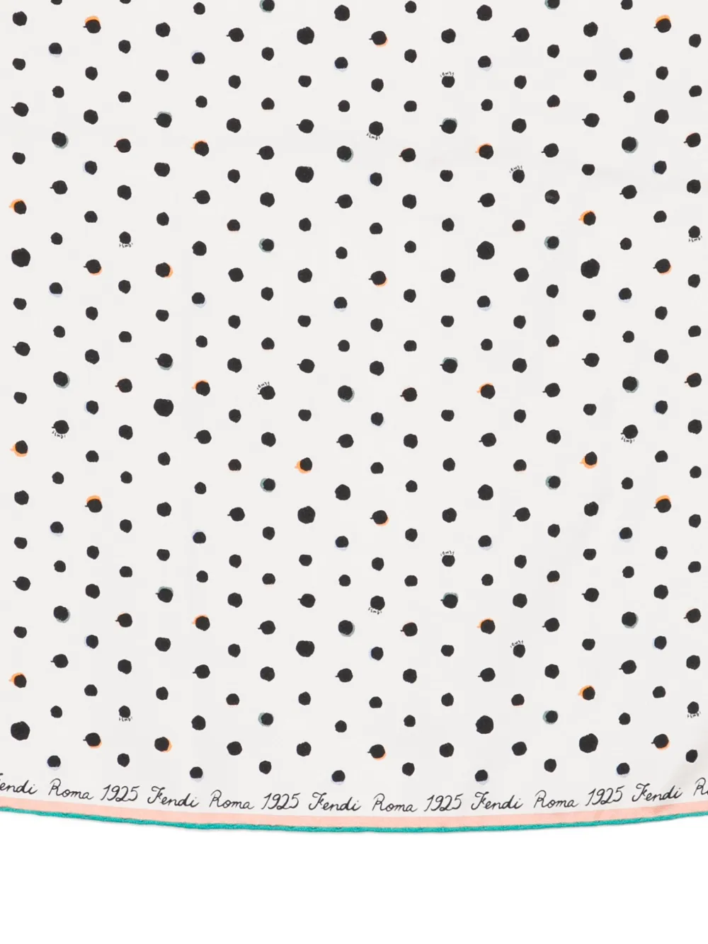 FENDI Falena Dots printed silk scarf - Beige