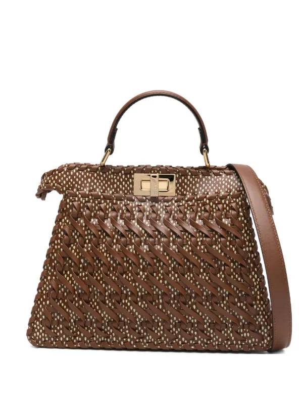 FENDI ピーカブー I See U ハンドバッグ S | ブラウン | FARFETCH JP
